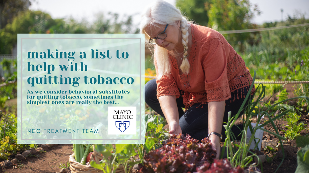Making a list (not checking it twice!), but using it to help with quitting tobacco
