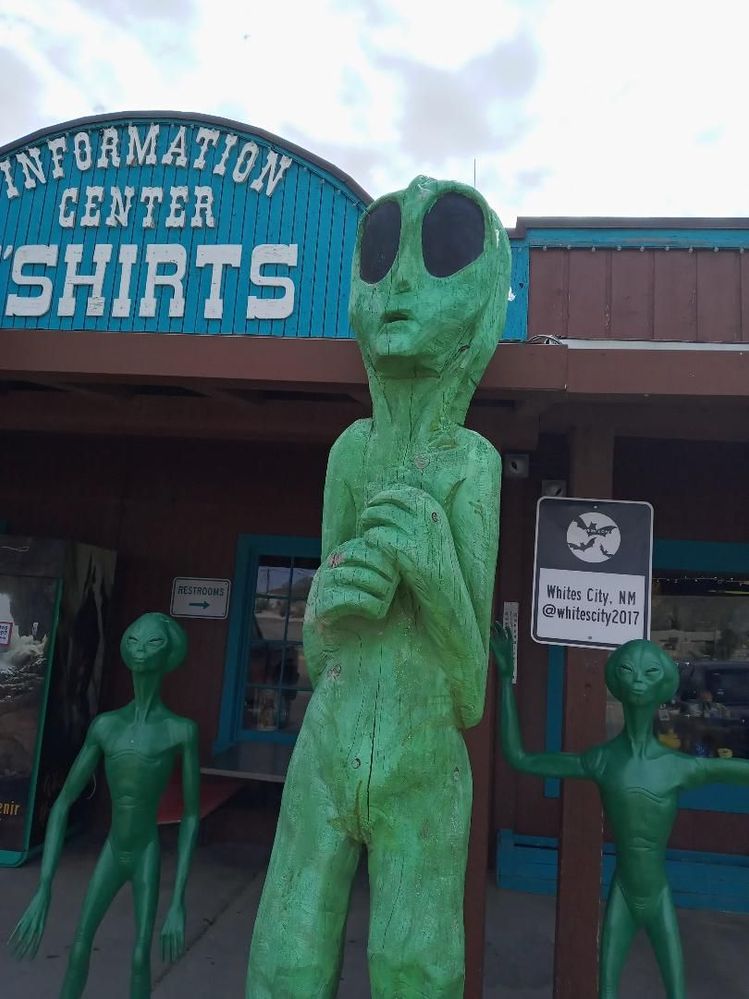 These little green men were all over New Mexico.